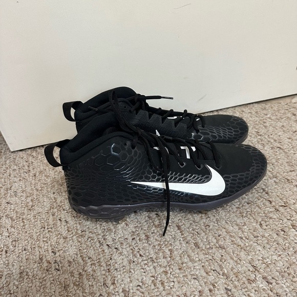 Nike Zoom Trout 856 Baseball Cleat AH3372-010 Metal Mid 3/4 Top Black Men's 12 - Picture 1 of 6